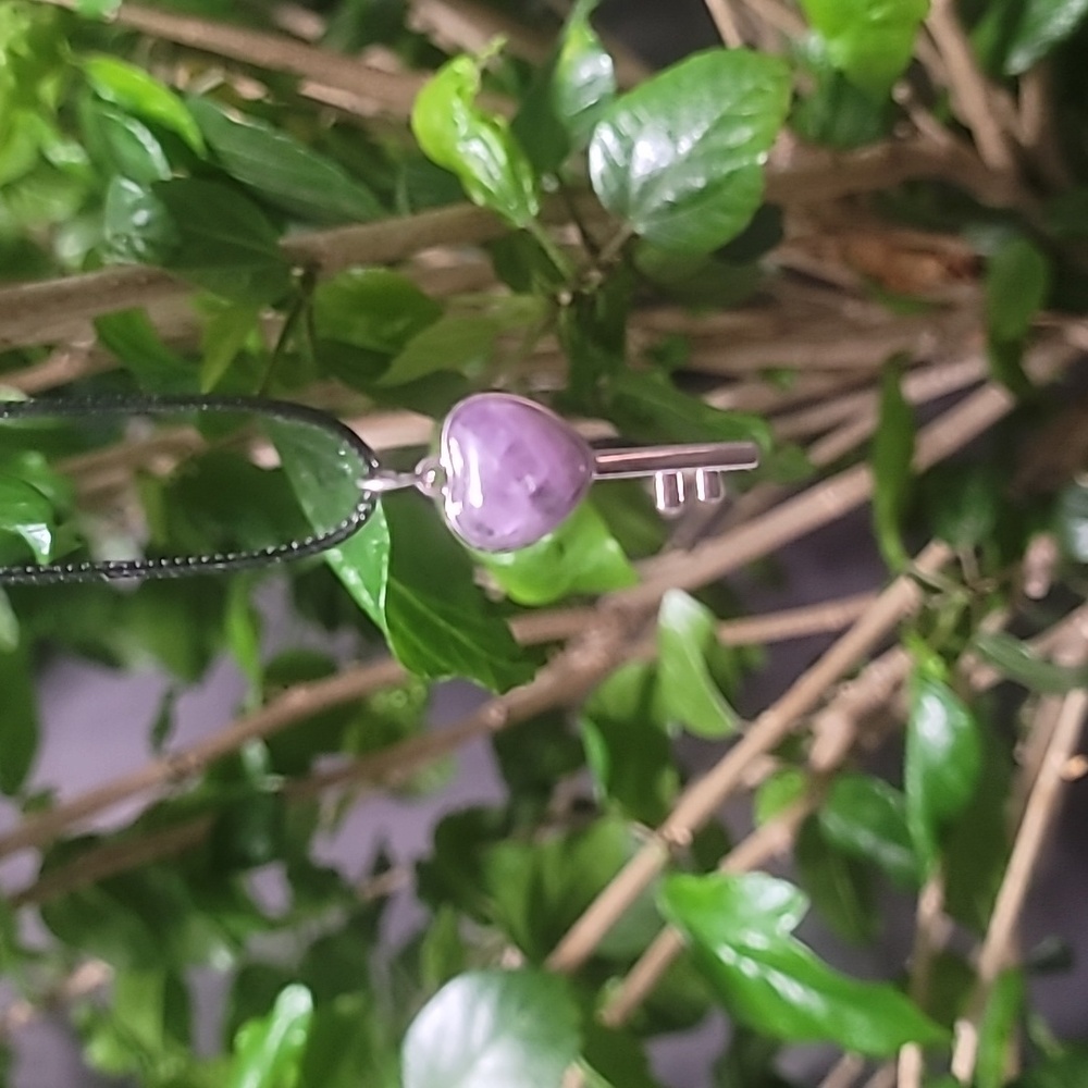 Amethyst with Silverstone Key pendant